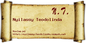 Nyilassy Teodolinda névjegykártya